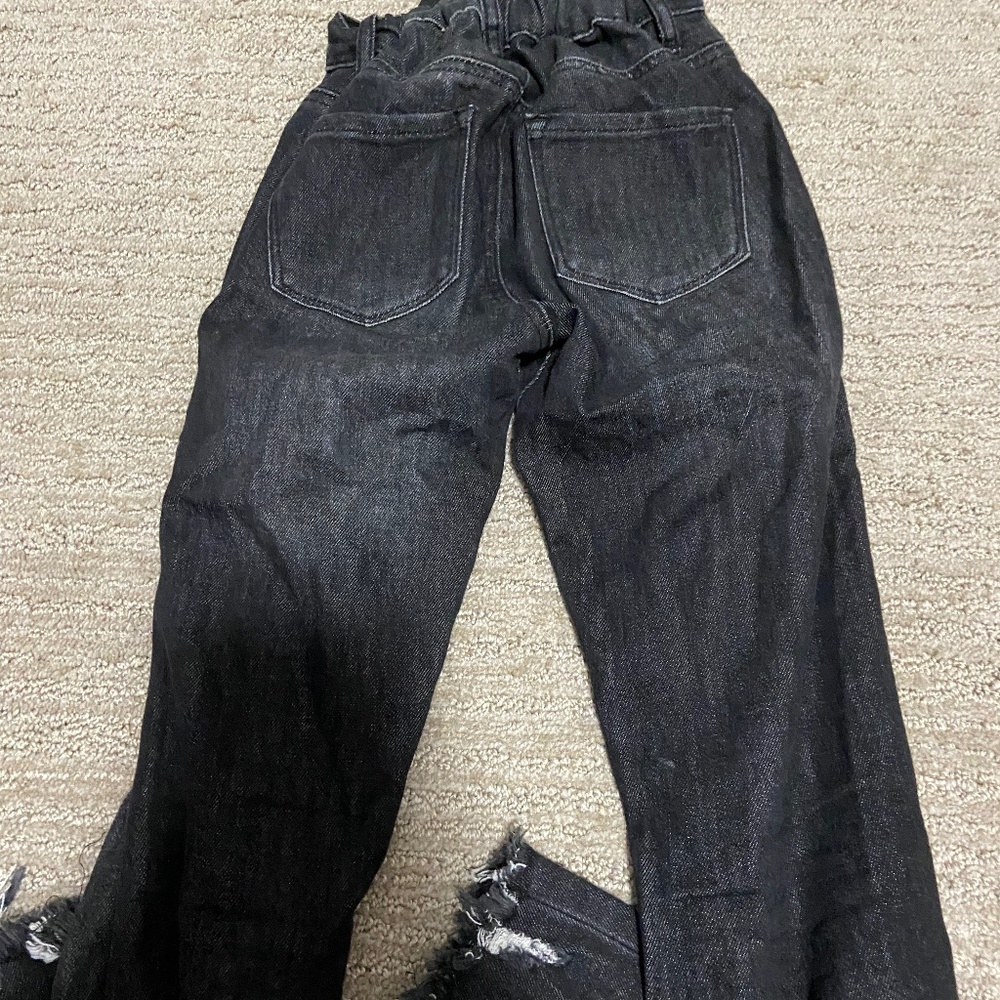 Girls black ripped jeans